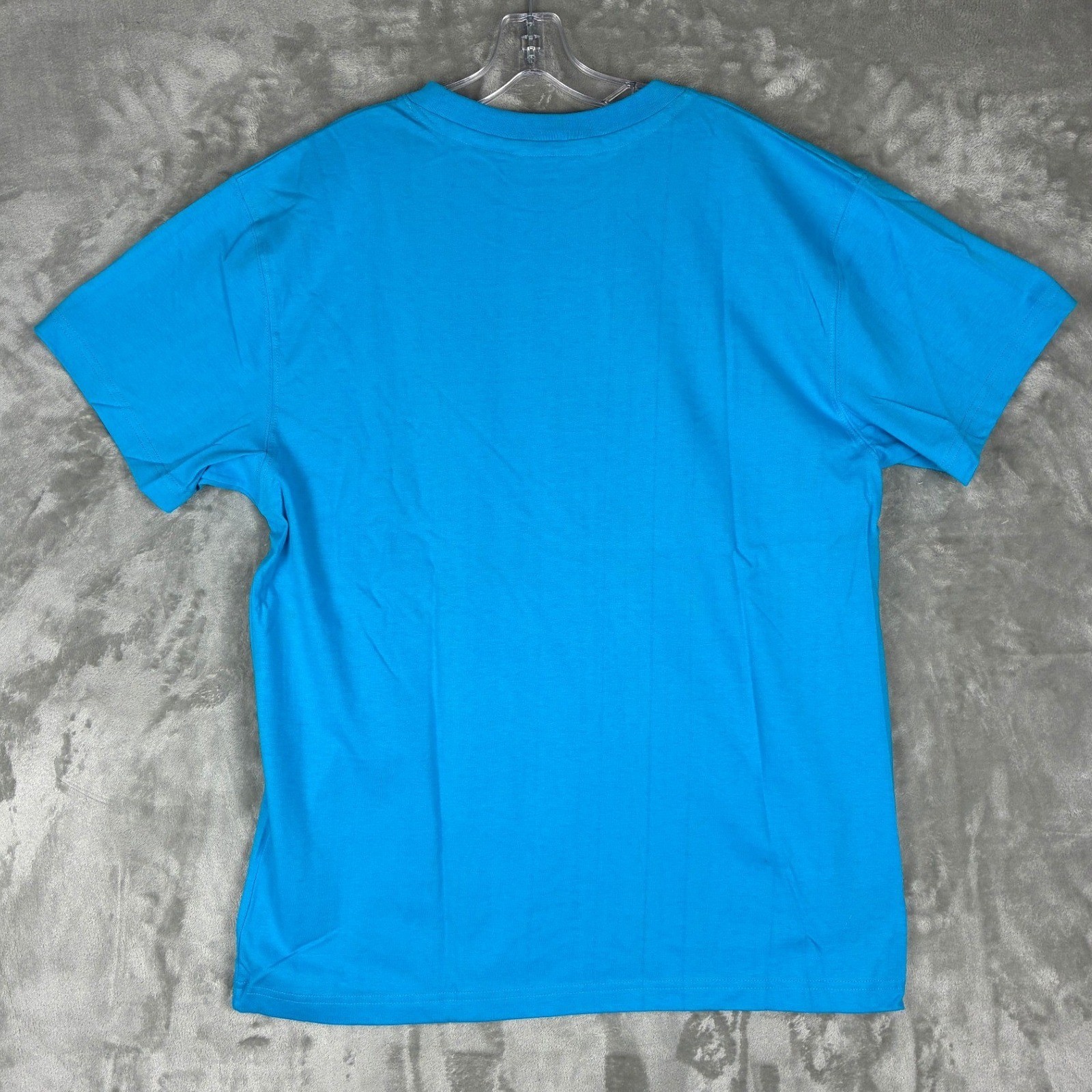 Cavi Mens XL Blue Graphic T-Shirt Gold Eagle Crest Chevron Short Sleeve Cotton gallery