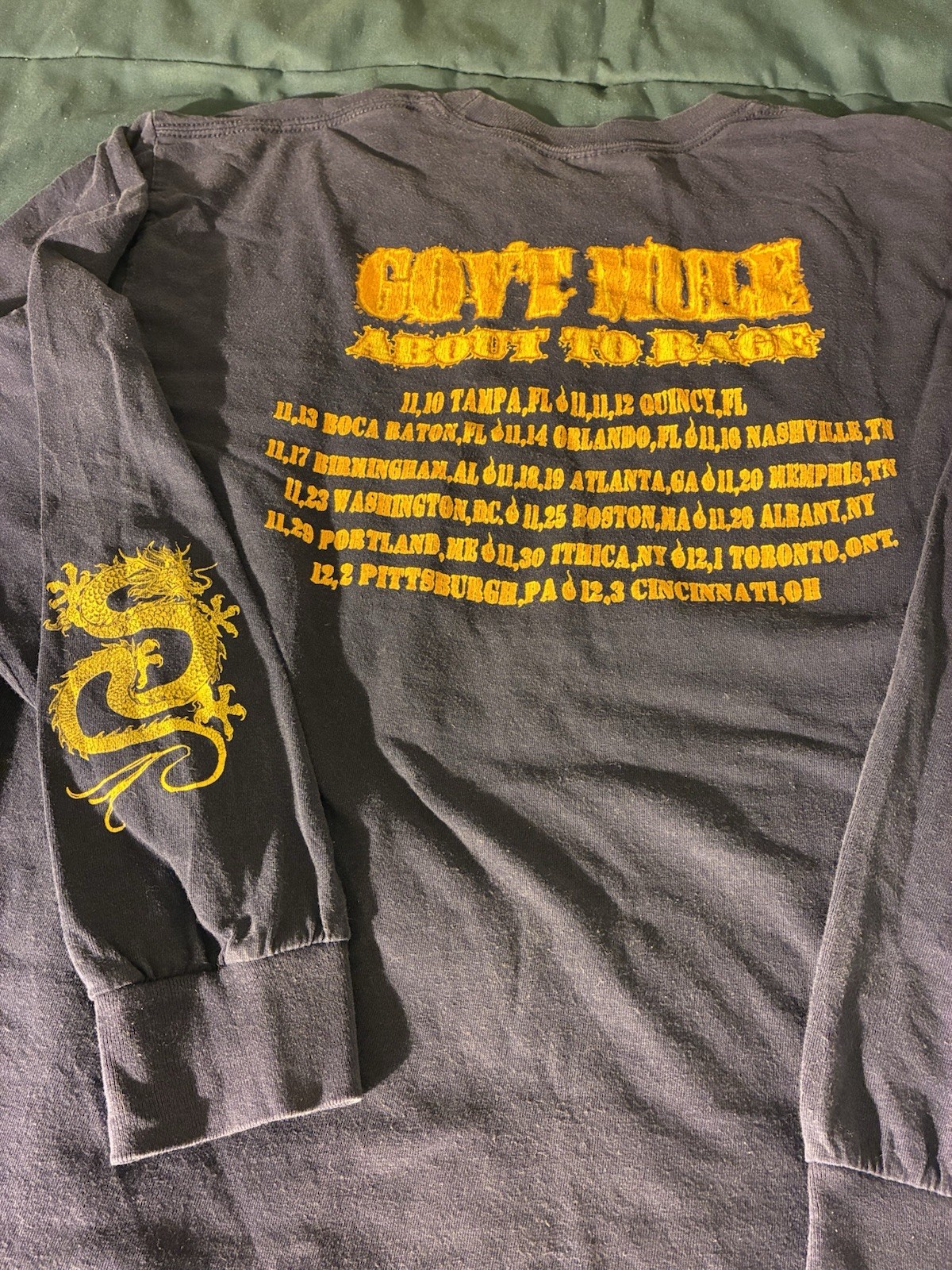 GOVT MULE - About to Rage T Shirt Long Sleeve Size Large 2 Sided Black gallery