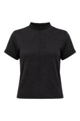 Vintage Black Cotton T-Shirt Unisex Retro Casual Tee Size M