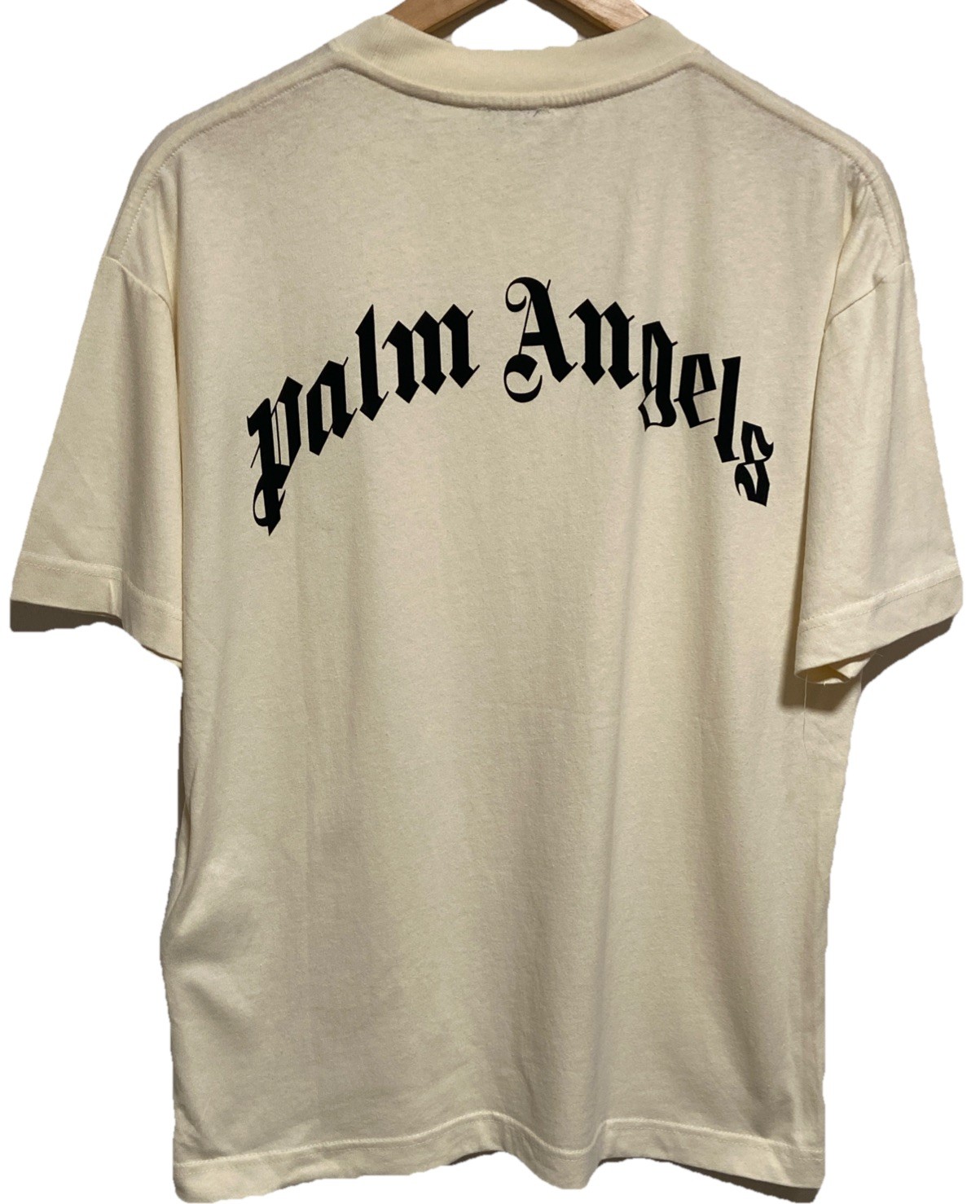 NewNT. MONCLER Patch Logo T-Shirt Tee Off White PALM ANGELS Classic Men's Sz 8 L gallery