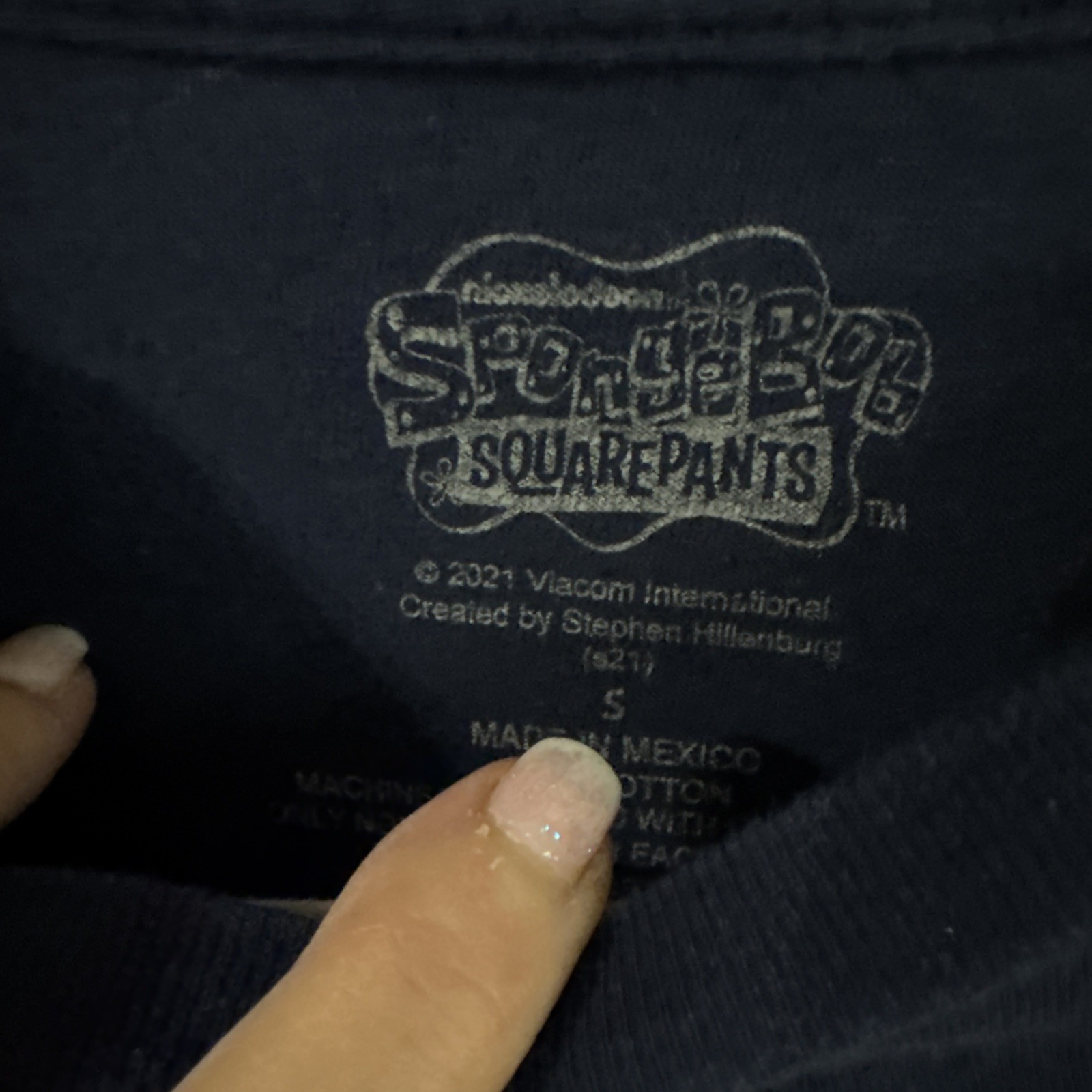 SPONGEBOB SQUARE PANTS AND FRIENDS T SHIRT MENS BLUE Small S gallery