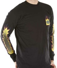 686 Flame 2 Pullover LS Tee (L) Black M0WPTL01-BLK