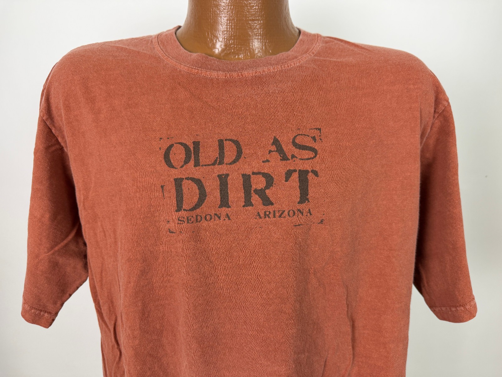 Sedona Arizona Shirt Large Southwest Old As Dirt Garment Dyed Organic Cotton USA gallery
