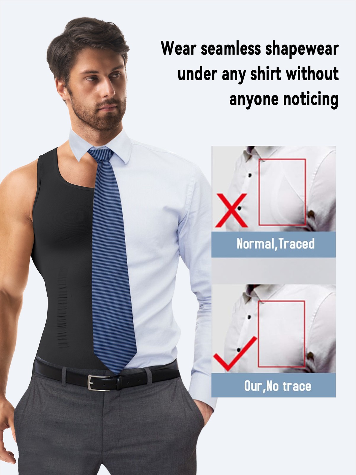 Men Slimming Body Shaper Compression Shirt Tummy Control Vest Fitness Tank Tops gallery