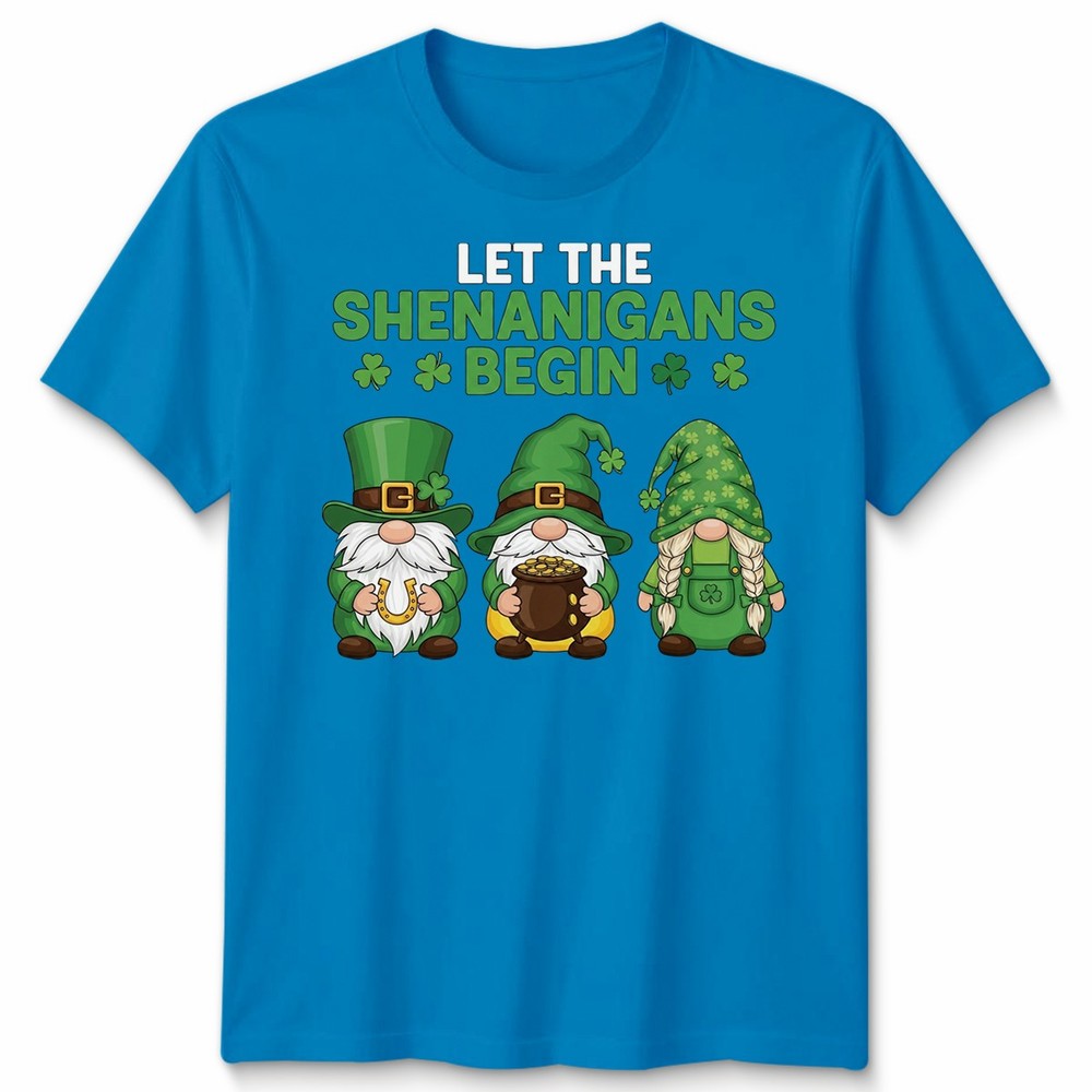 Let The Shenanigans Begin Irish Gnomes St Patrick’S Day Unisex Tshirt Funny