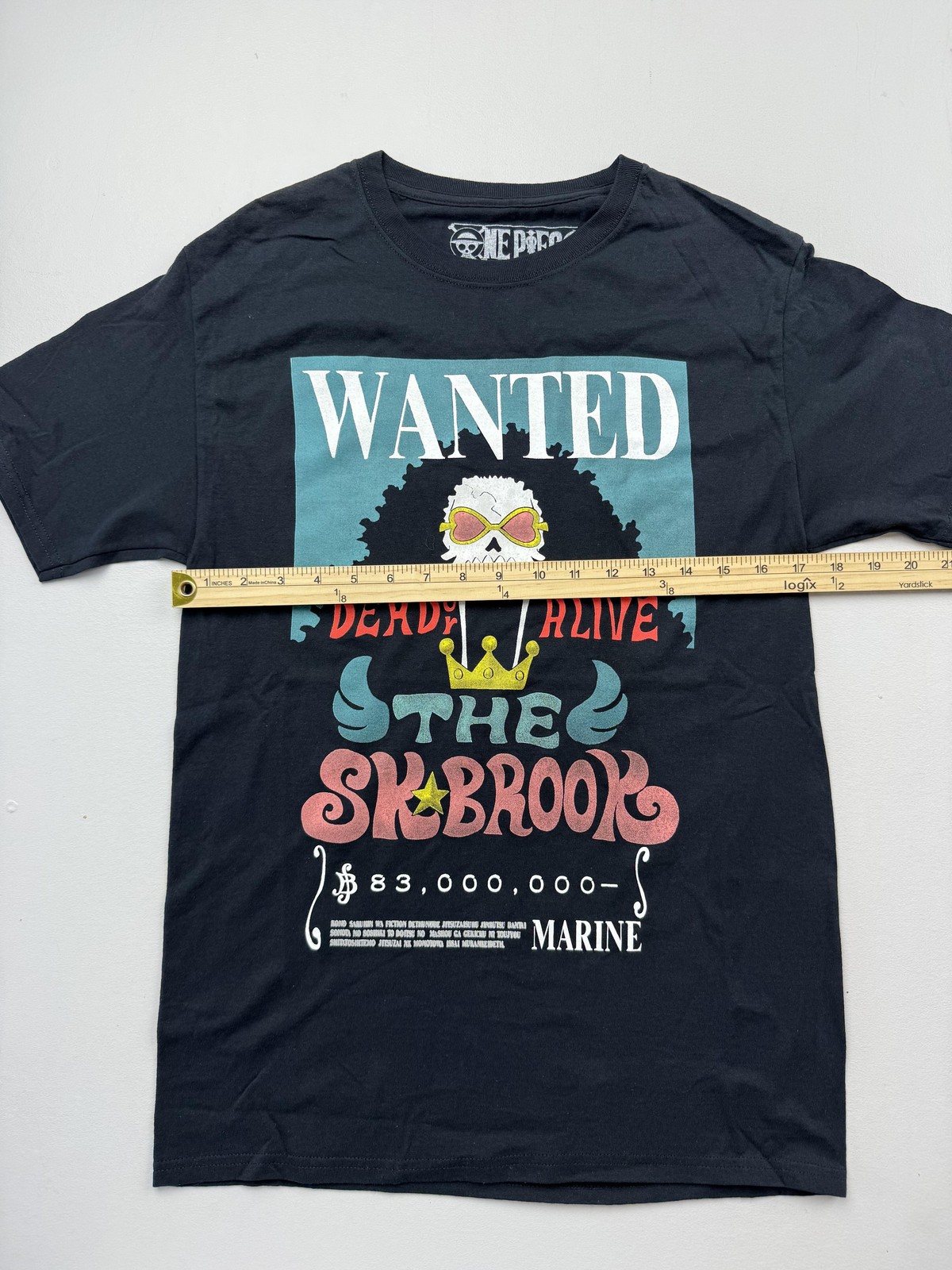 Ripple Junction Shirt Mens Small Black One Piece Brook Wanted Graphic Tee Anime gallery