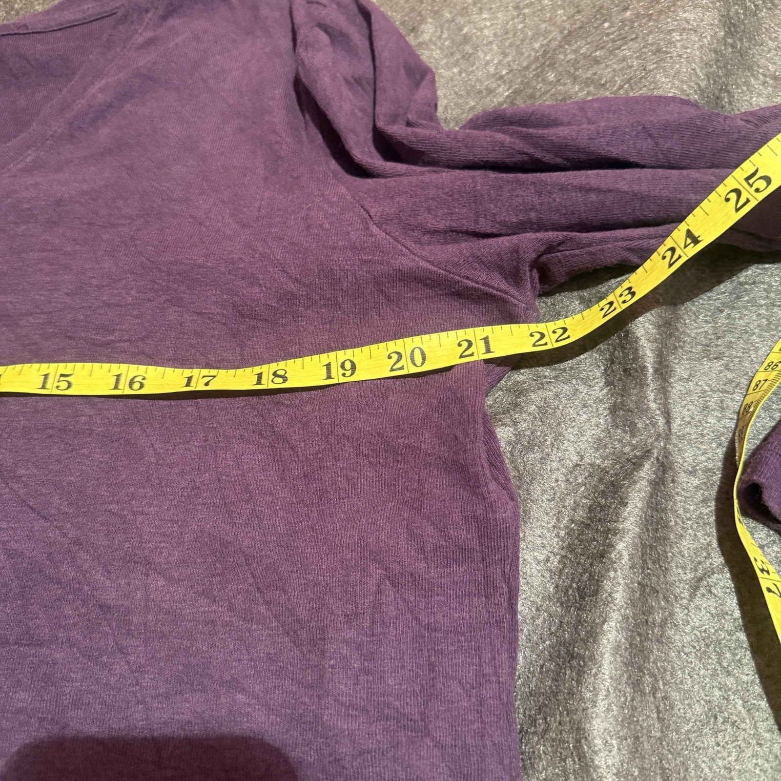 Members Mark Womens Long Sleeve TShirt XL Extra Large Purple V Neck gallery