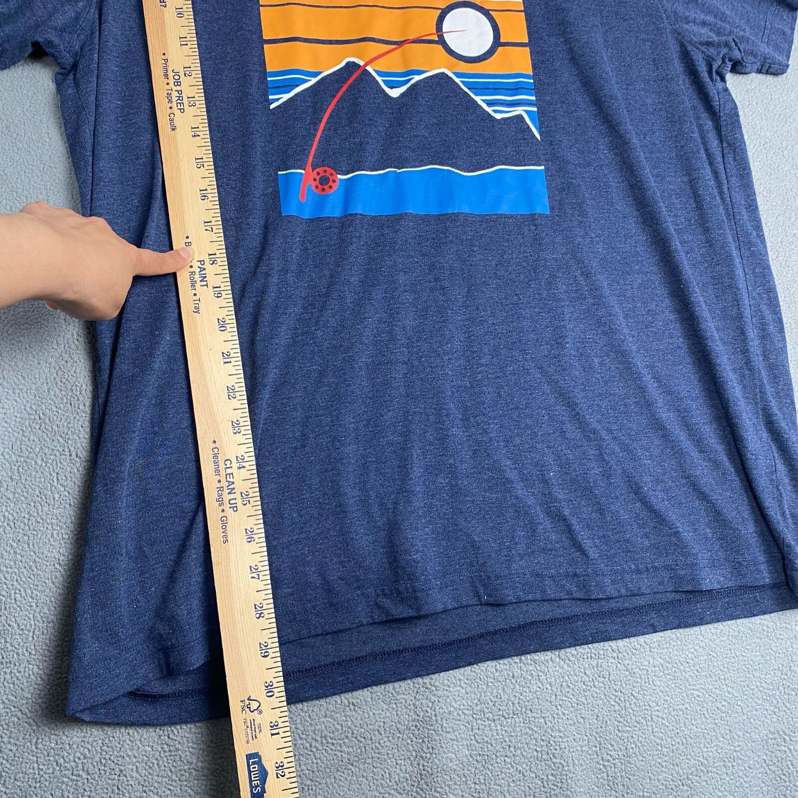 Orvis T-Shirt Men's size XL Dark Blue Pullover Crew Neck Short Sleeve Graphic gallery