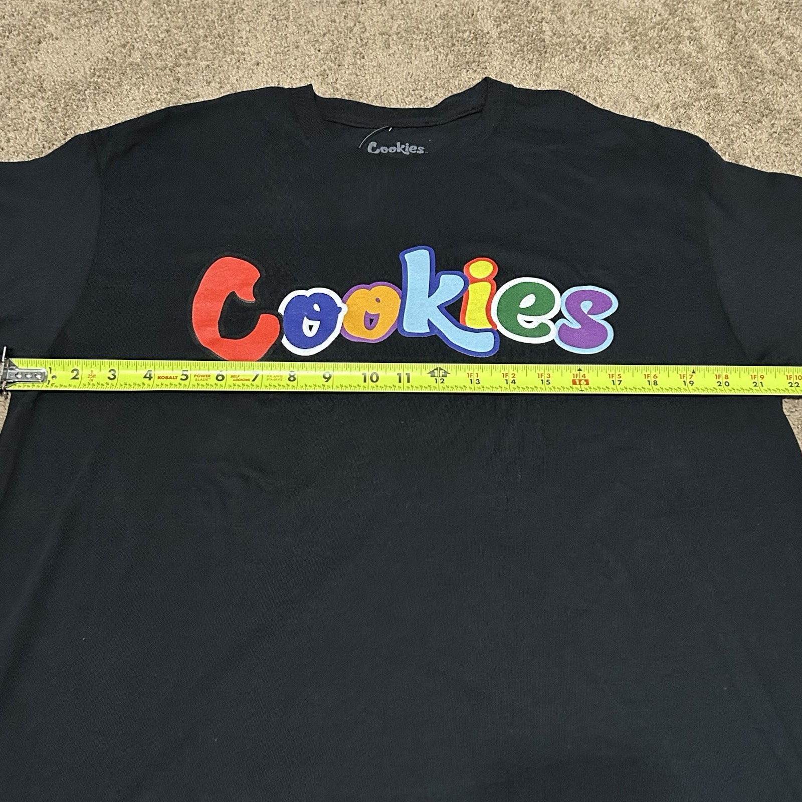 Cookies ® Black T-Shirt With Multi Colored Logo Size L 🍪 gallery