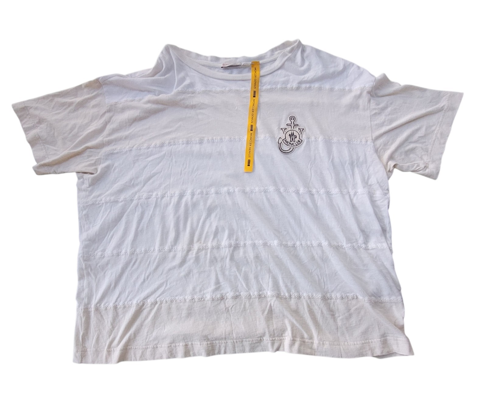 MONCLER GENIUS 1 Moncler JW Anderson Wavy Stitched Dress Logo T-Shirt Sz XL gallery