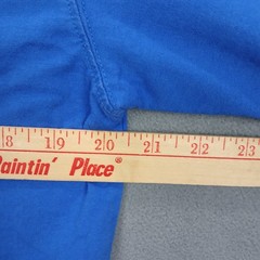KEY Apparel T-Shirt Mens Medium Blue Cotton Long Sleeve Pocket Casual Workwear