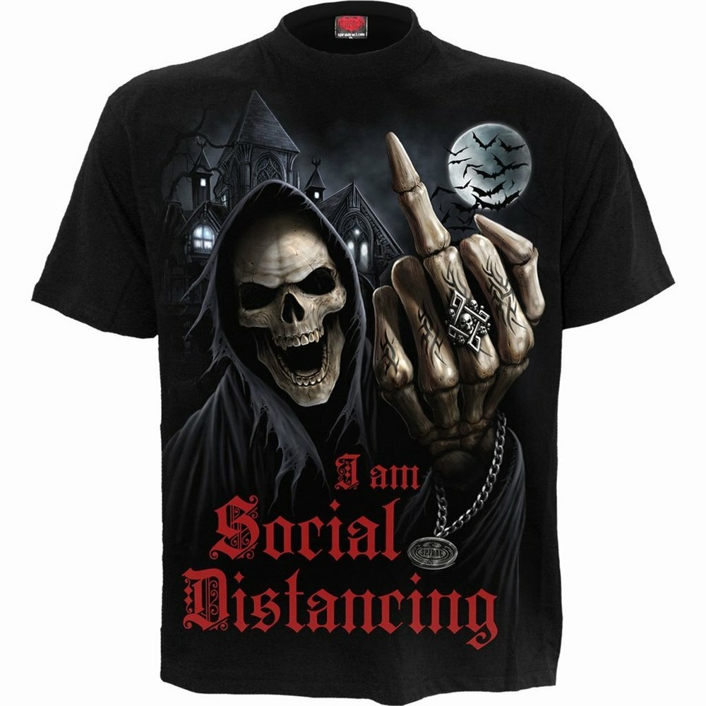 Spiral Direct Social Distance Quarantine 2020 Pandemic Skull Goth Punk M032M101