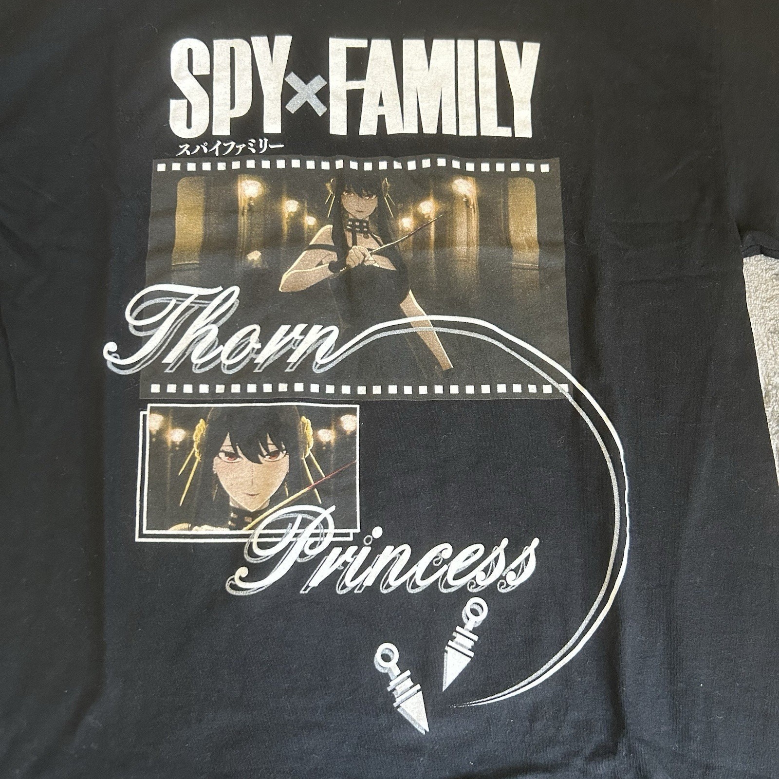 SPYxFAMILY Thorn Princess Size Medium Black Graphic Tshirt gallery