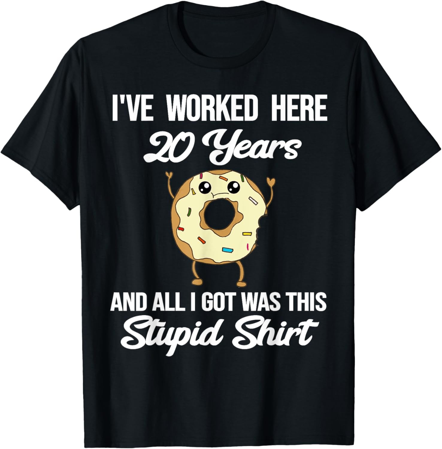 Funny 20 Year Work Anniversary Appreciation Saying Joke Gift T-Shirt