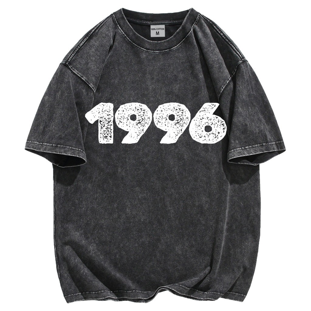 Vintage Letter Graphic T-Shirt 100% Cotton Oversized Streetwear Lace Up Tee gallery