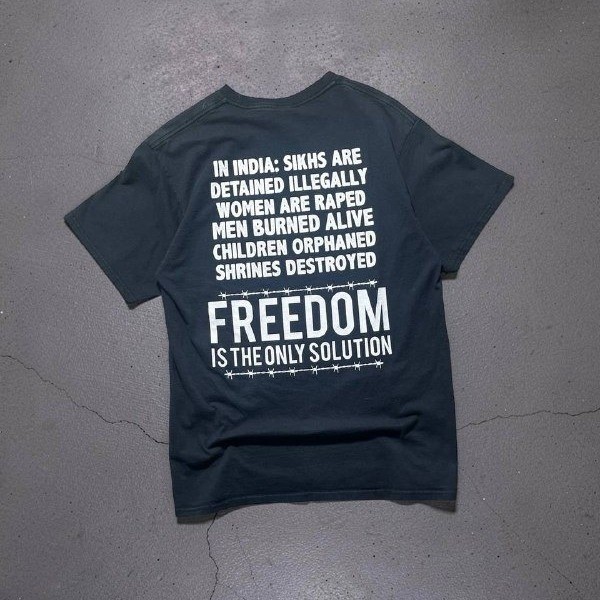Port and Company India Out Of Khalistan Sikh Political Graphic T-Shirt Black M gallery