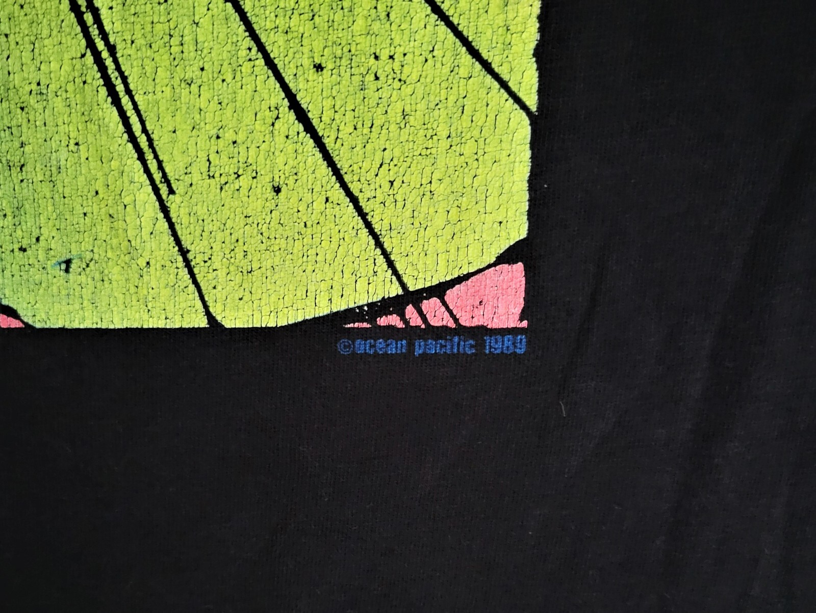 Vintage 80s Ocean Pacific T Shirt Vtg 1989 Psychedelic Surf Skate OP Tee USA S gallery