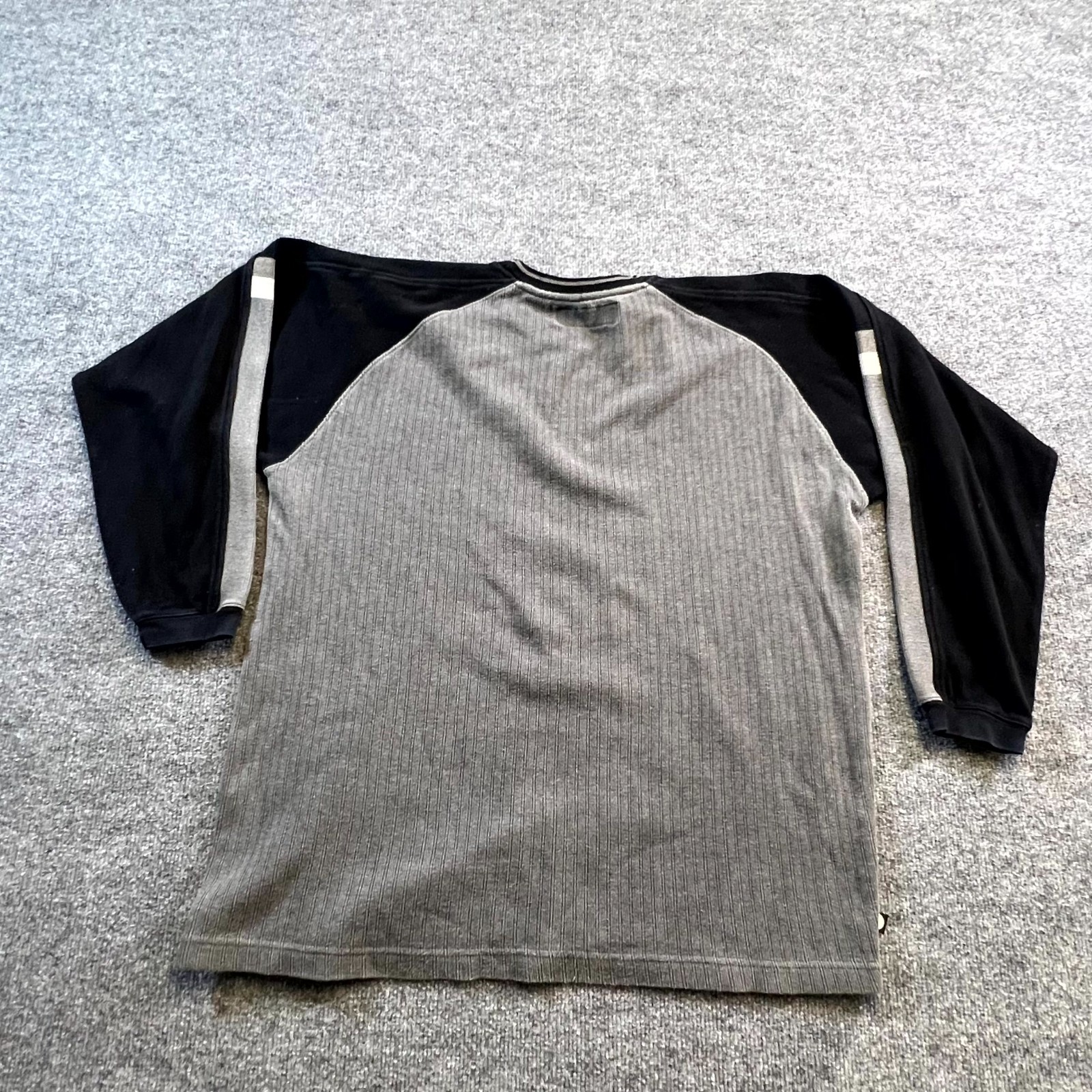 VTG Point Zero Shirt Mens Large Gray Cotton Ribbed Knit Long Sleeve Streetwear gallery