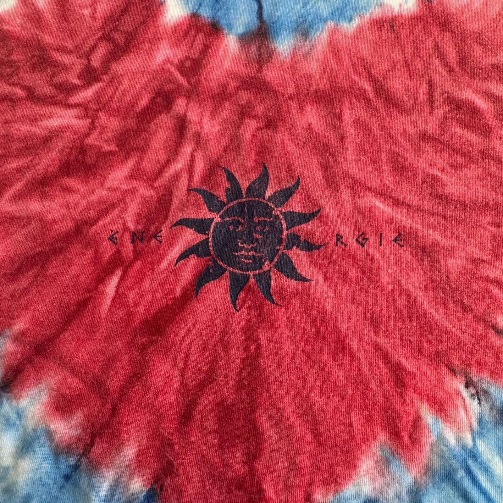 Energie Mens T-Shirt Rainbow Heart Tie Dye Multicoloured Size Small gallery