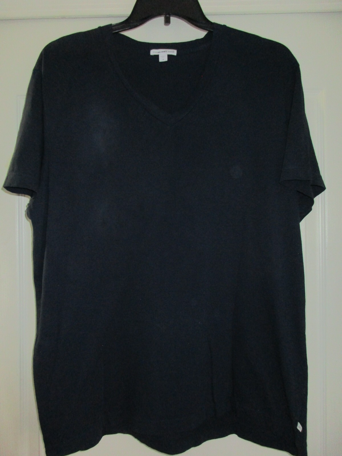 James Perse Made In USA V-Neck Short Sleeve Men T-Shirt Navy 4 or XL U22.K1 gallery