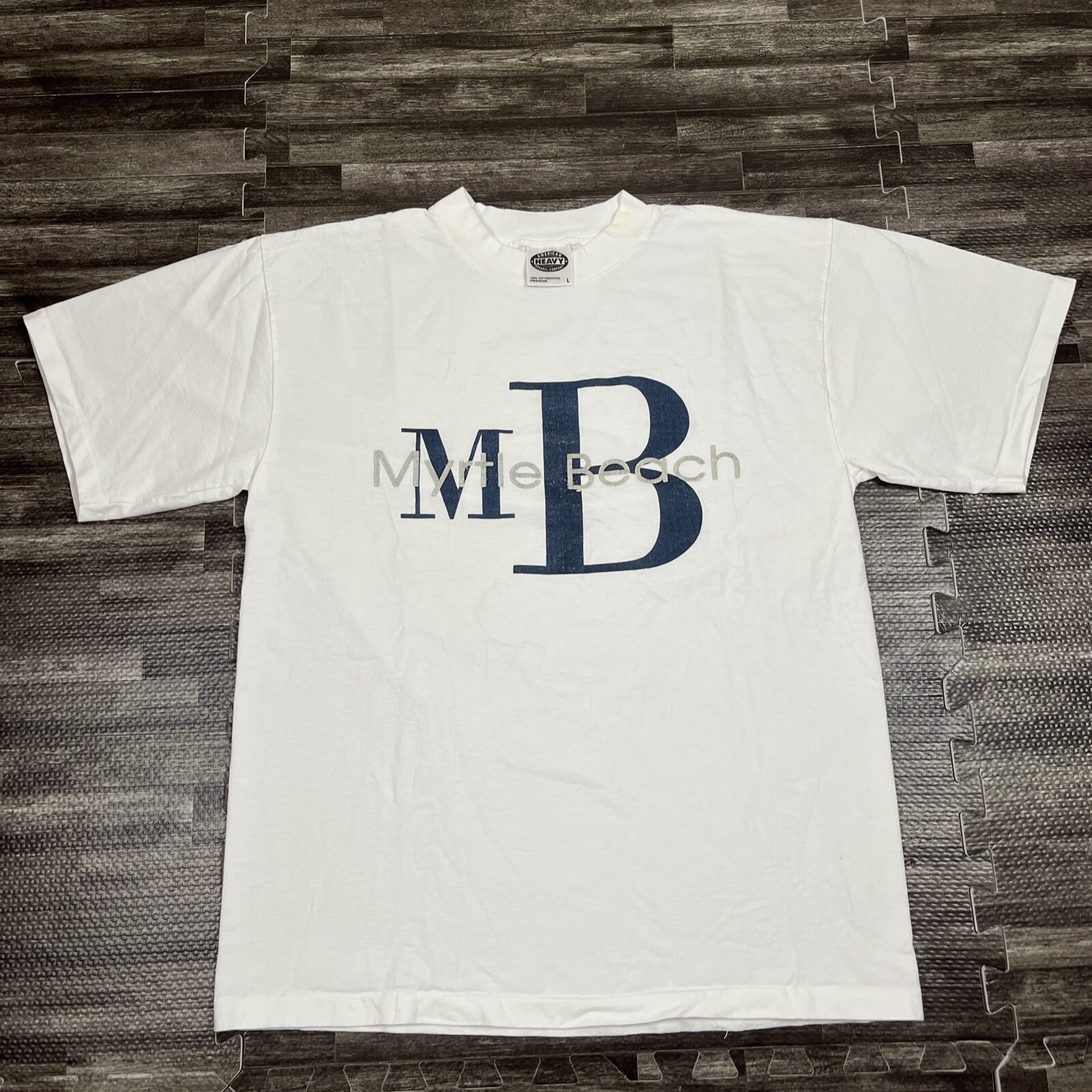 Vintage Myrtle Beach Souvenir Graphic Tee Large VTG 90s Unisex USA Made White