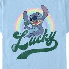 Men’s Lilo & Stitch Distressed Lucky Wink T-Shirt