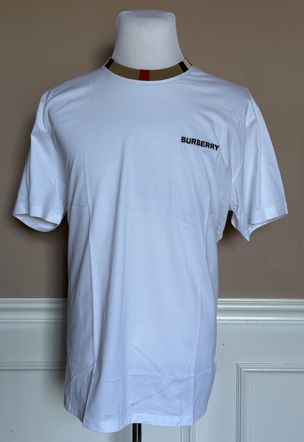 Burberry Jayson White Cotton T-shirt L (Oversized) 8078115 NWT $370 gallery