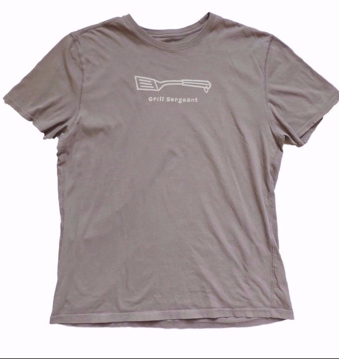 Life Is Good Sleep Shirt Mens Size Medium Brown Grill Sergeant Semi-Fitted gallery