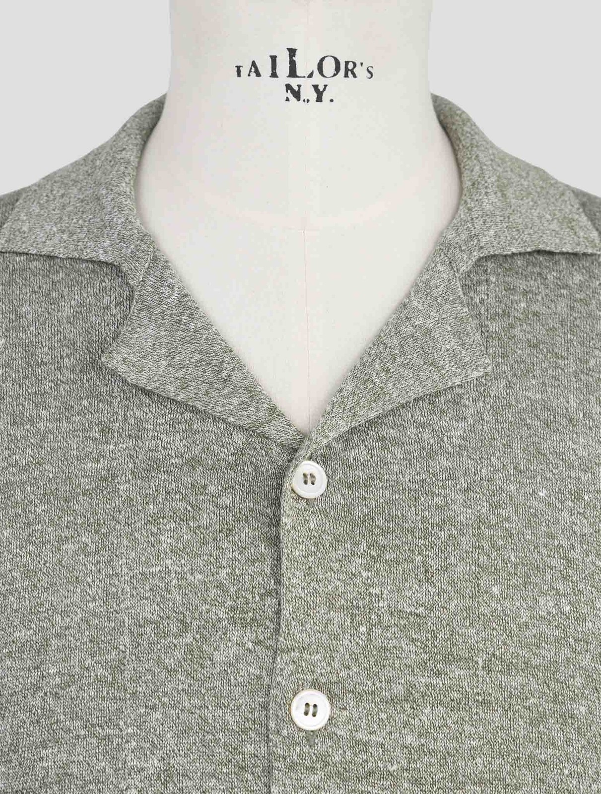NEW GRAN SASSO GREEN LINEN COTTON SHORT SLEEVE SHIRT US 46 - EU 56 G4S17 gallery