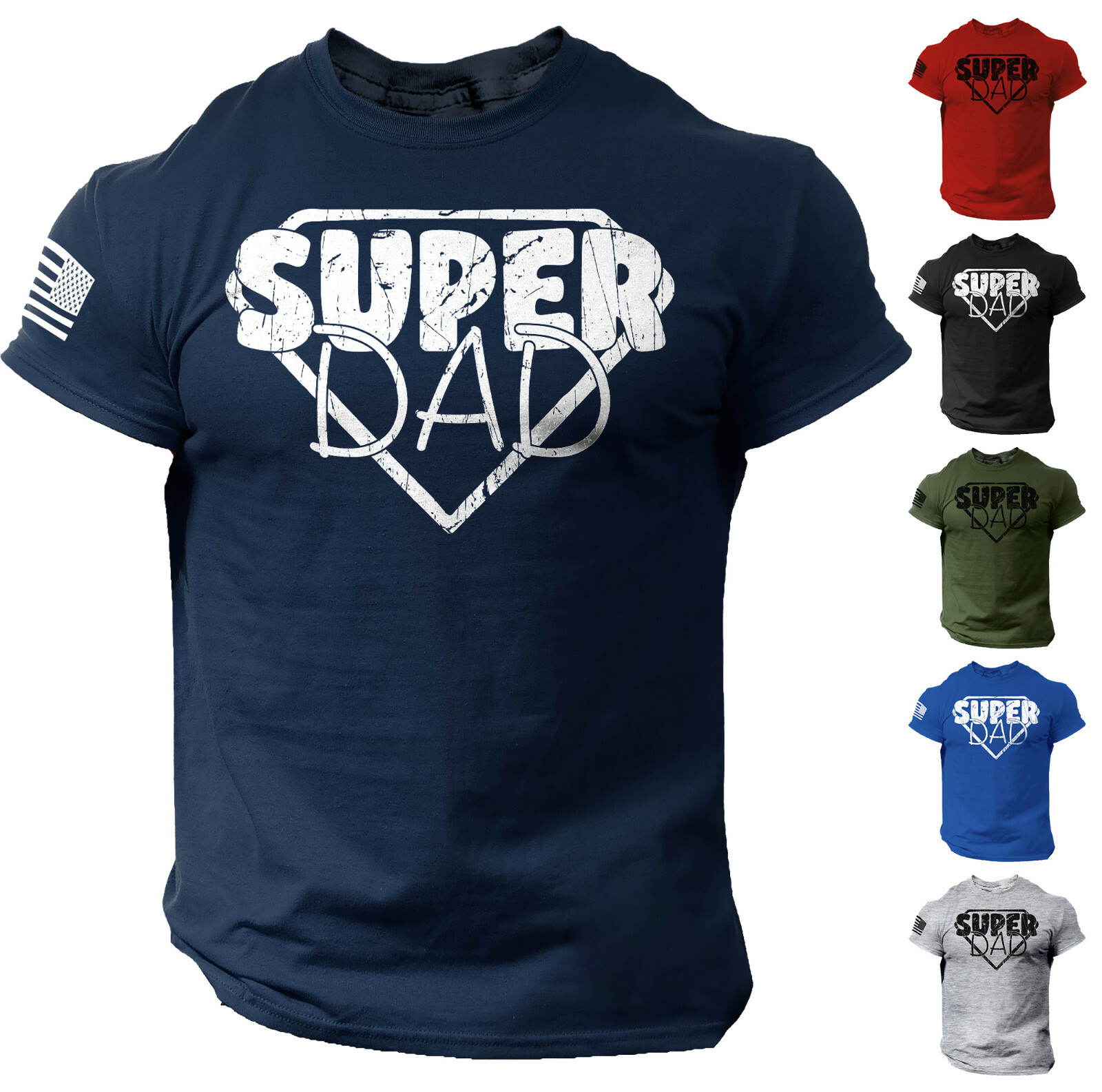 Men's Fathers Day T shirt Funny Dad Gift Super Dad Tee gallery