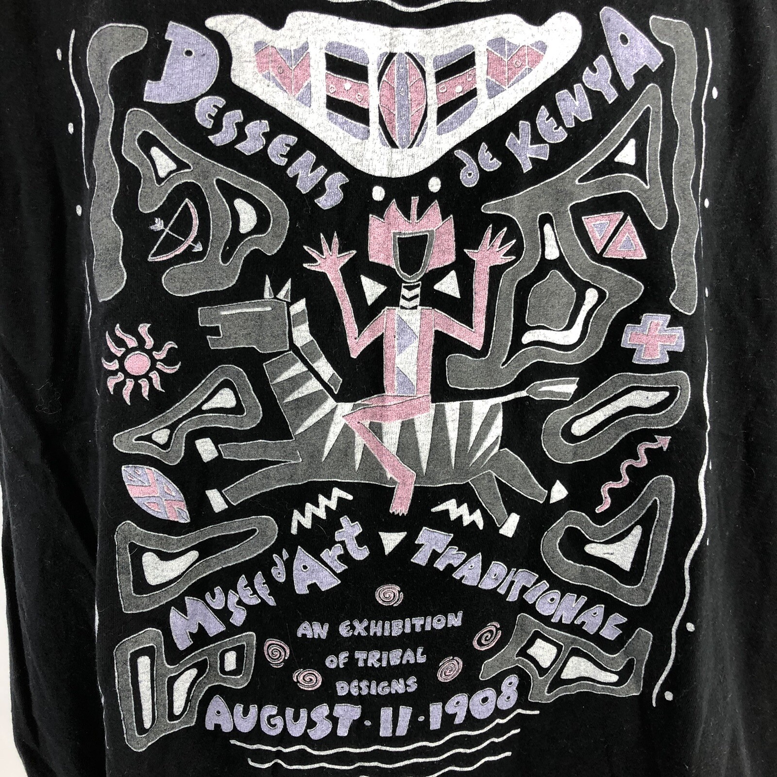 VTG Dessens De Kenya Musee D’Art Museum by Blondie & Bruno Shirt USA Made Stitch gallery