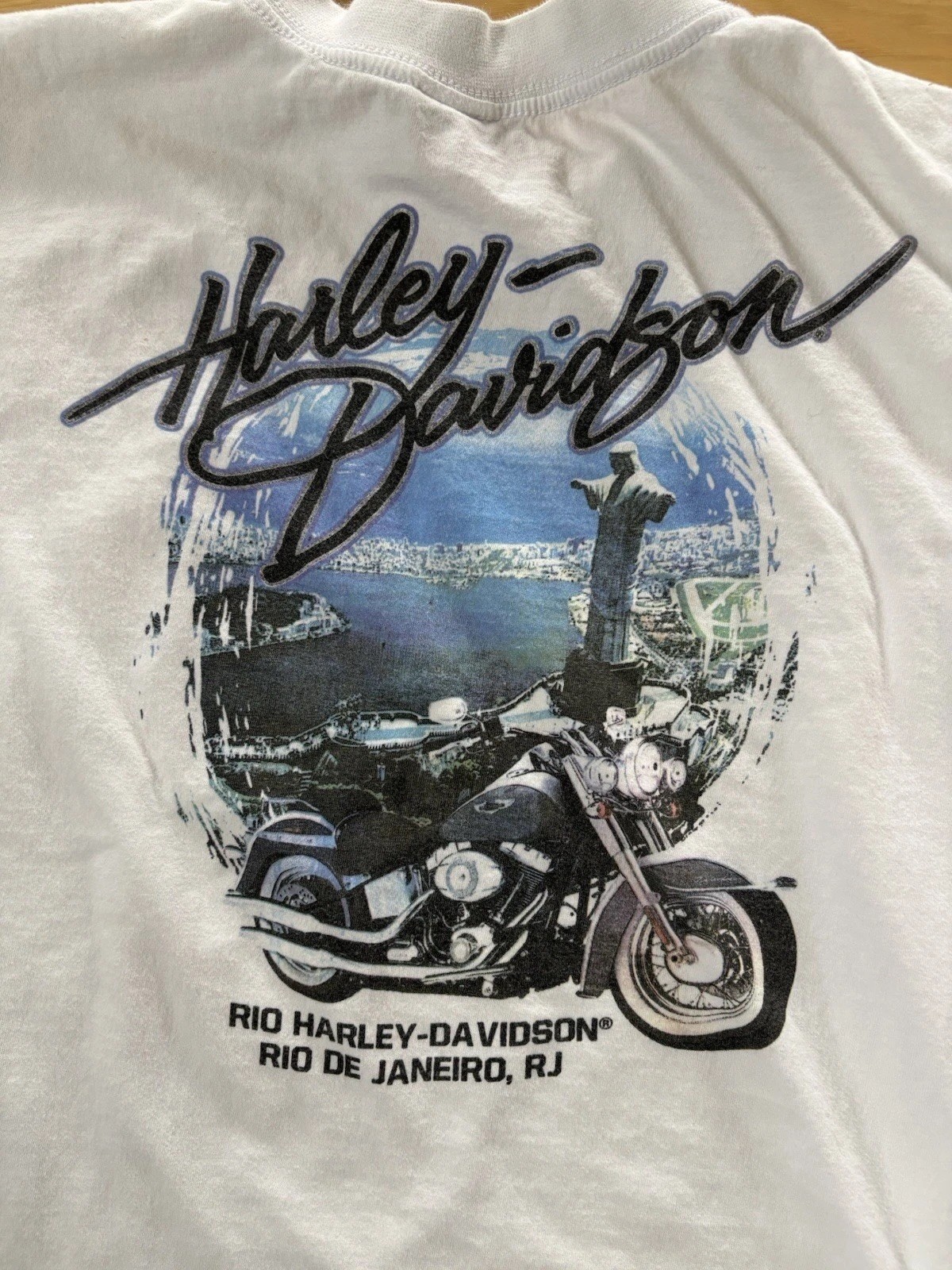 Vintage Harley-Davidson Shirt White Petite Rio de Janeiro Brazil Double Stitch gallery