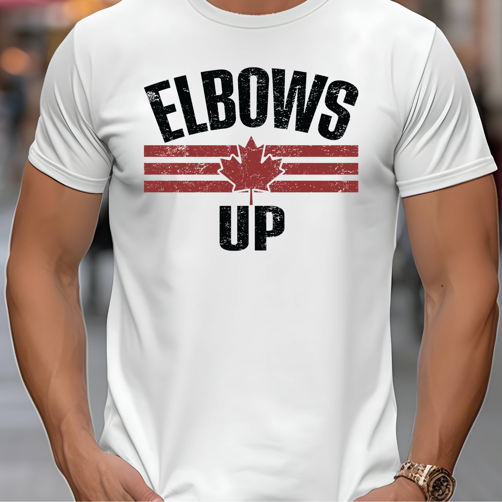 Elbows UP Canada Proud Never 51 T-Shirt 1 gallery