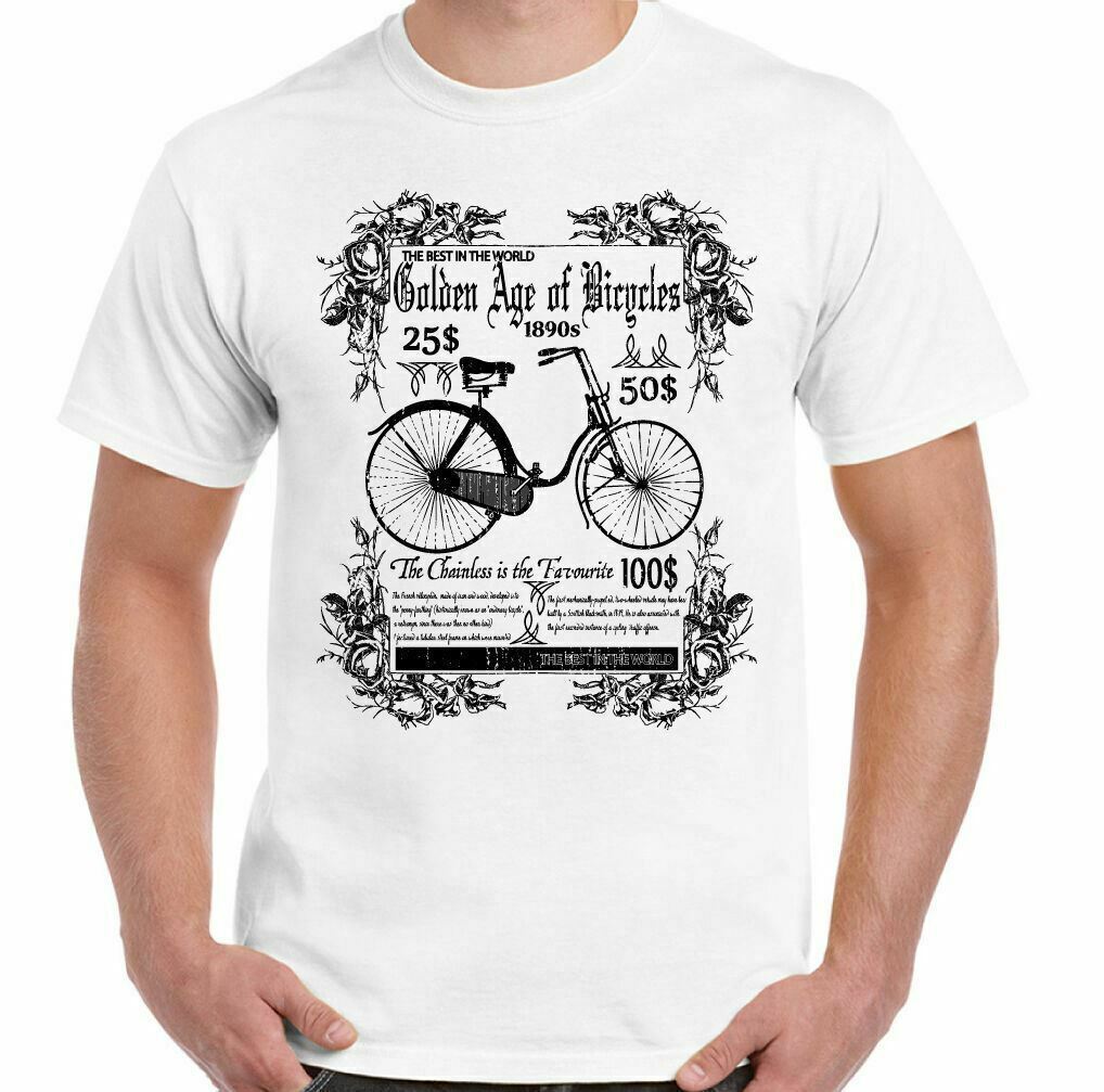 THE Golden Age Of Bicycles Mens Funny Cycling T-Shirt Bike Cycle MTB Road Racer gallery