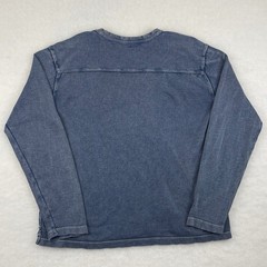 Johnston & Murphy Elbow Patch Blue Long Sleeve Shirt Size XL V Neck