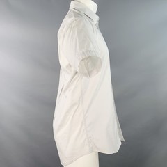 DOLCE & GABBANA GOLD Size M Grey Point Collar Short Sleeve Shirt