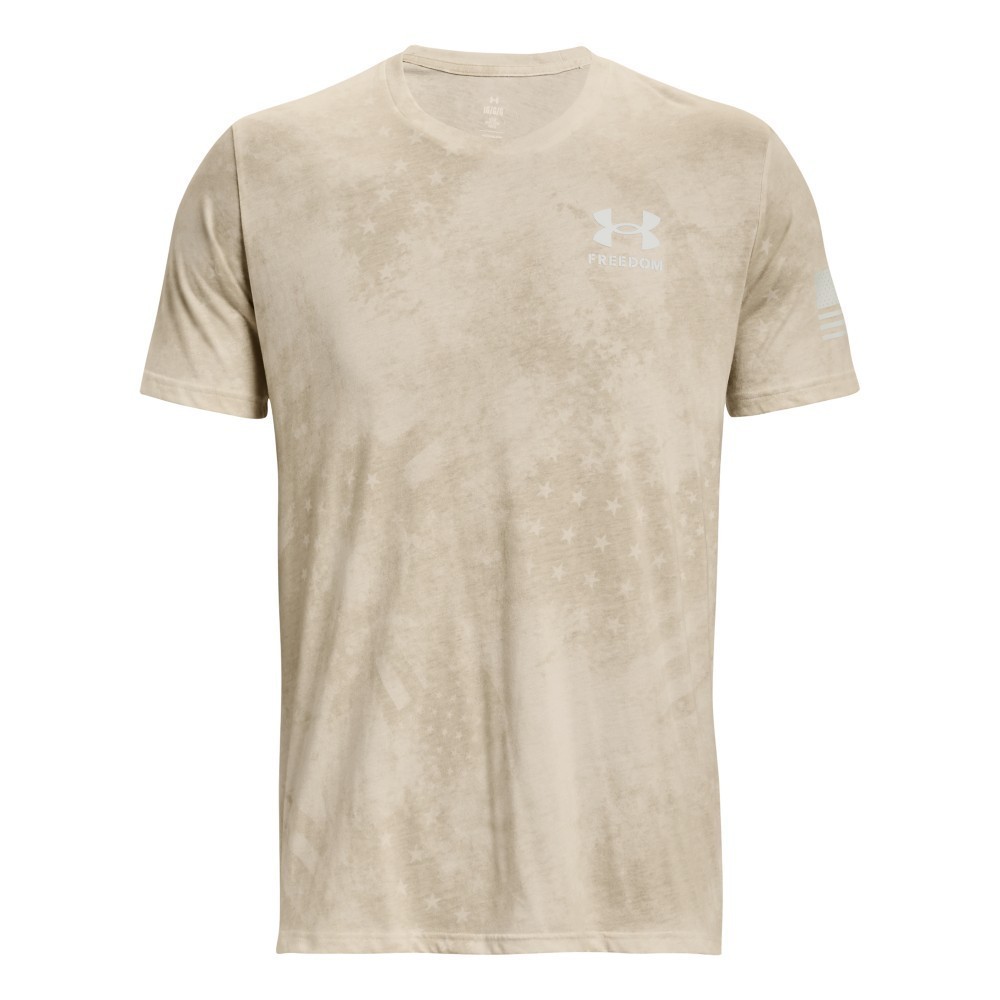 Under Armour 1373893 Men's UA Freedom Amp T-Shirt, Khaki Base, 2X-Large gallery