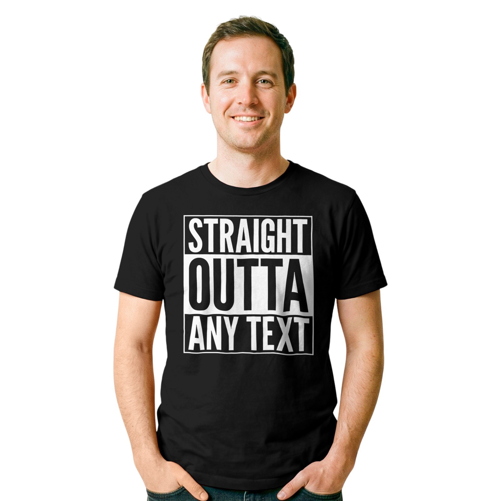 Straight Outta Funny T-shirt – Custom Printed Text | Musical Movie Inspired Tee gallery