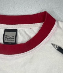 Vintage Y2K Marithe Francois Girbaud T-Shirt Men’s 2XL White Red Oversize Baggy