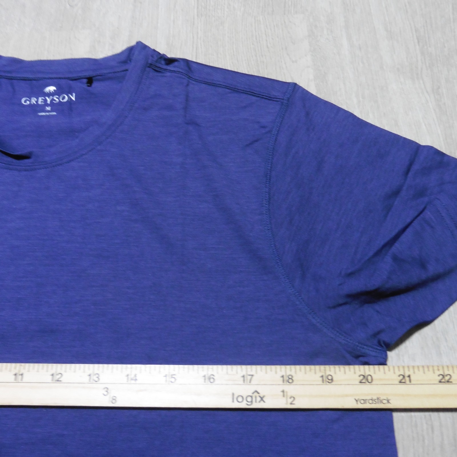 GREYSON Mens M MEDIUM GUIDE SPORT T SHIRT PERFORMANCE GOLF TEE MALTESE BLUE gallery