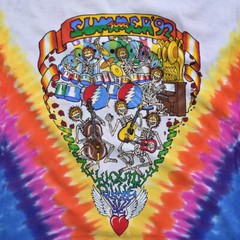 GRATEFUL DEAD-SUMMER TOUR 92-2 Sided TIE DYE T-SHIRT S,M,L,XL,2X,3X Garcia,Wier