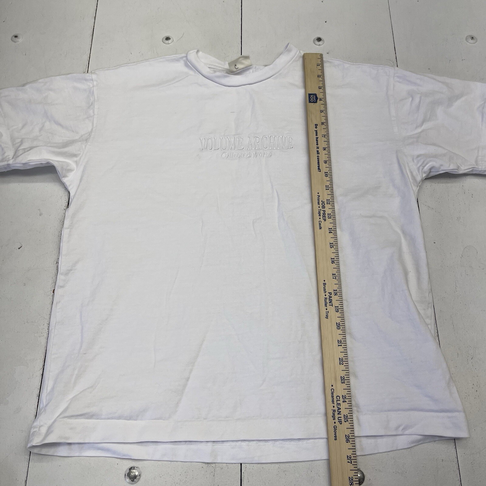 Cotton On White Heavy Weight Volume Archive T Shirt Mens Size Medium gallery