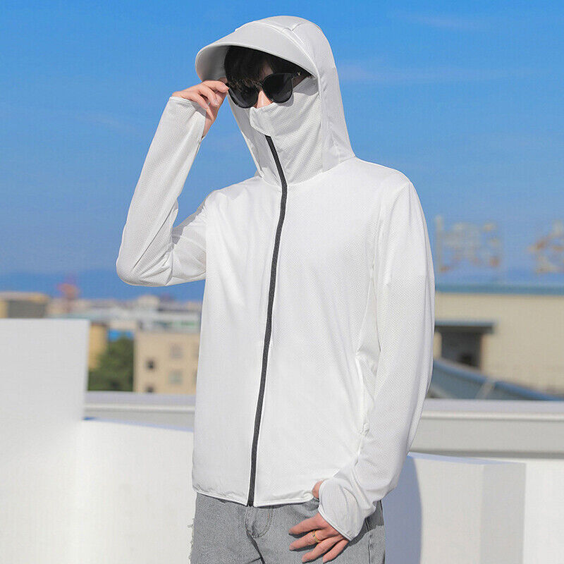 Upf 50+ Men’s Long Sleeve Sun Skin Protection T-Shirt Outdoor Fishing Hoodies Us