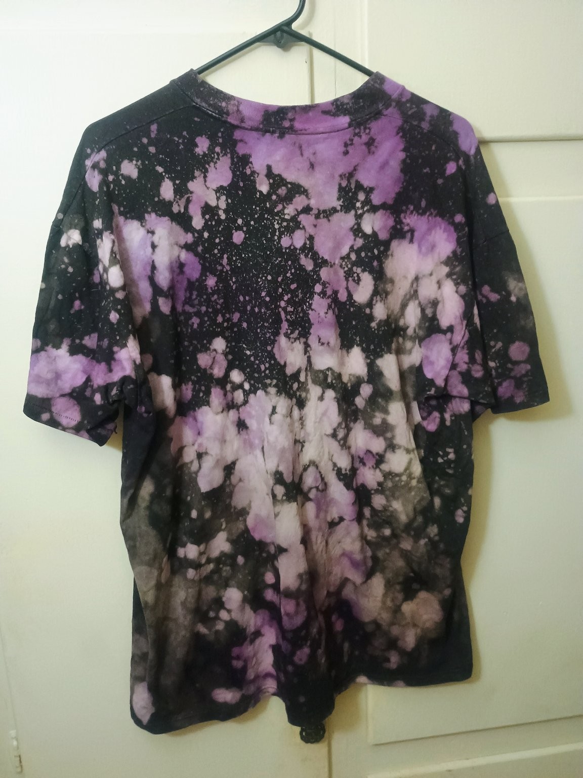 Vintage 90s Stedman Spooky Eyes Men's XL Purple Black Bleach Tie Dye T-Shirt gallery
