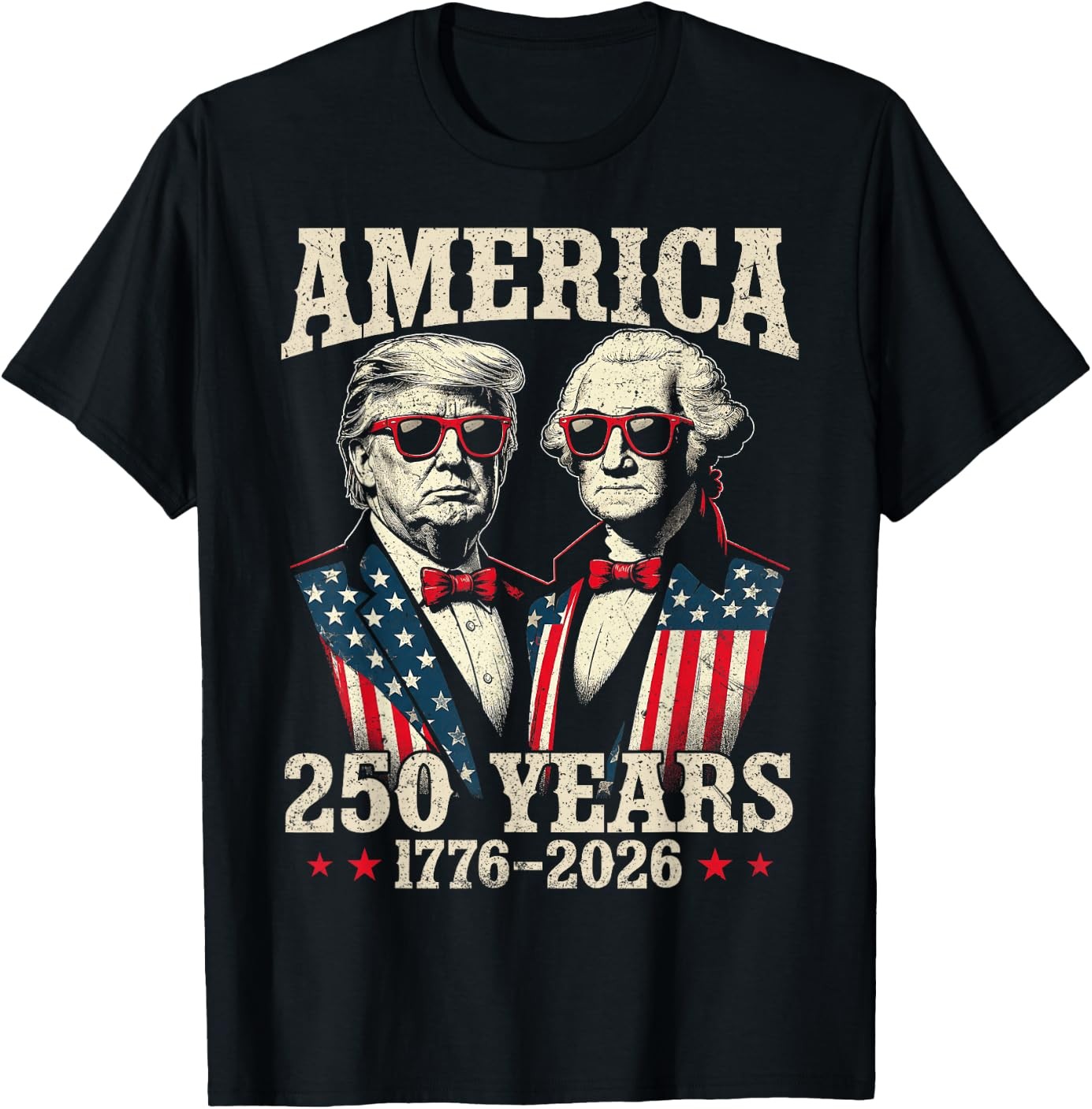 Vintage Trump Washington 250 Years America Anniversary 250th T-Shirt gallery
