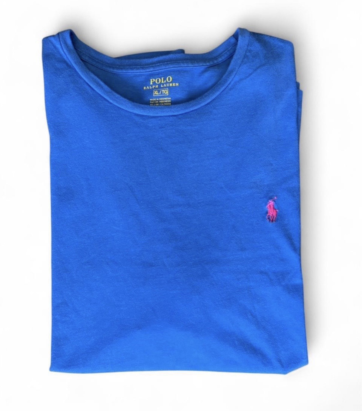 Polo Ralph Lauren men’s XL bright blue cotton t-shirt gallery