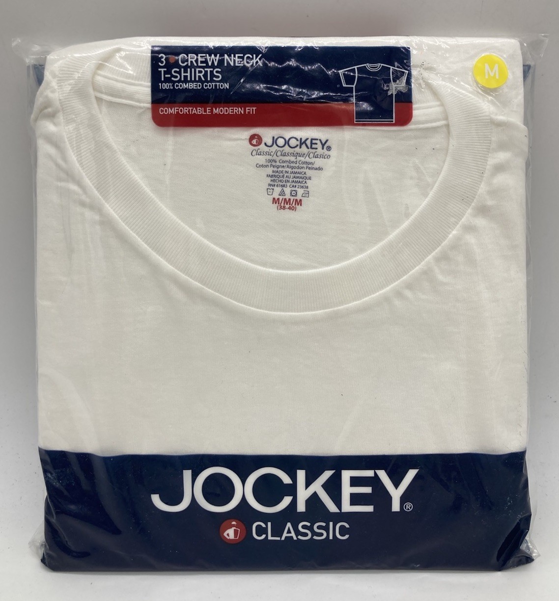 Vintage 2004 Jockey 3pk L Classic Y2K Modern Fit V-Neck T-Shirts Cotton 38-40 M gallery
