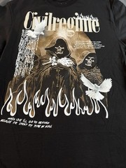 Civil Regime Classic Tee Grim Reaper Flame Dove NWT L