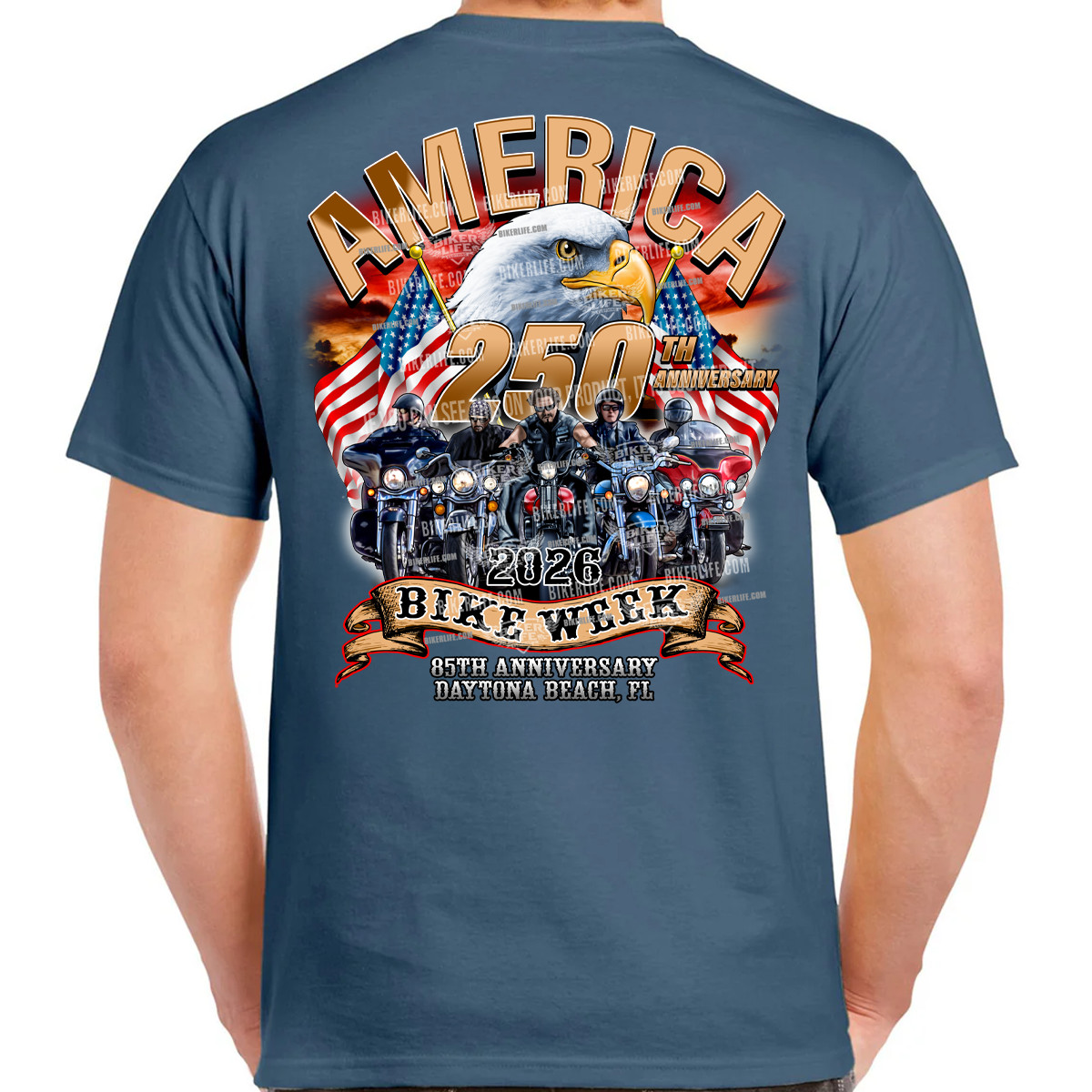 T-Shirt 2026 Bike Week Daytona Beach America Strong No Harley gallery