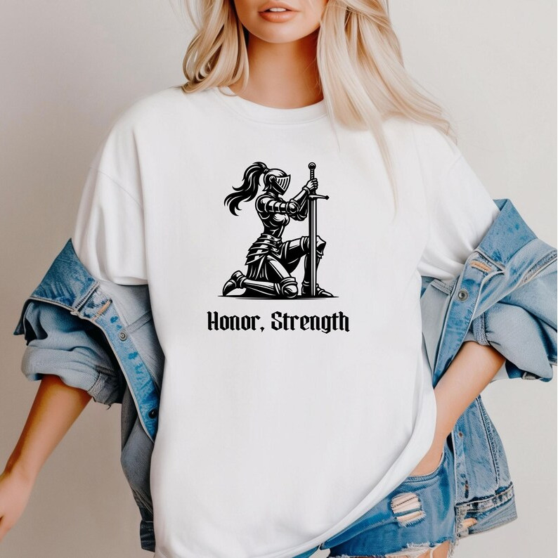 Renaissance Faire Knight T-Shirt, Medieval Armor Warrior Graphic Tee 1